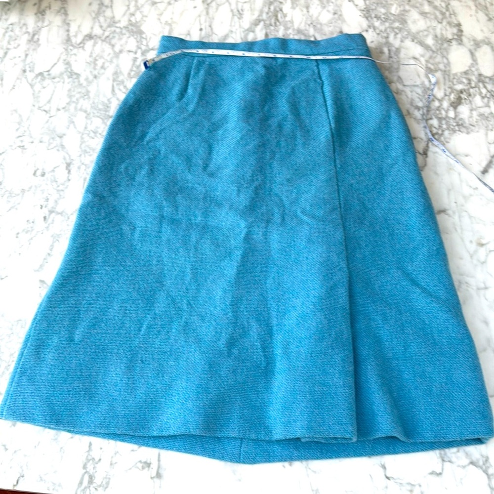 Vintage beautiful blue wool skirt